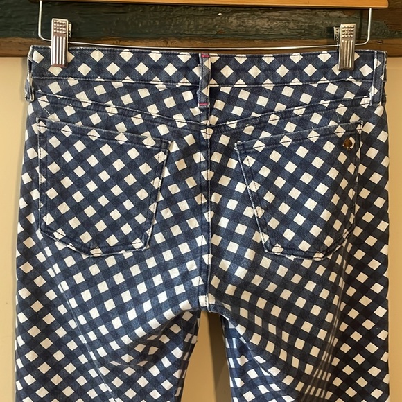 2/$30 Kate Spade Broome Street Gingham Denim Cropped Jean Pants Size 28 - Picture 9 of 15